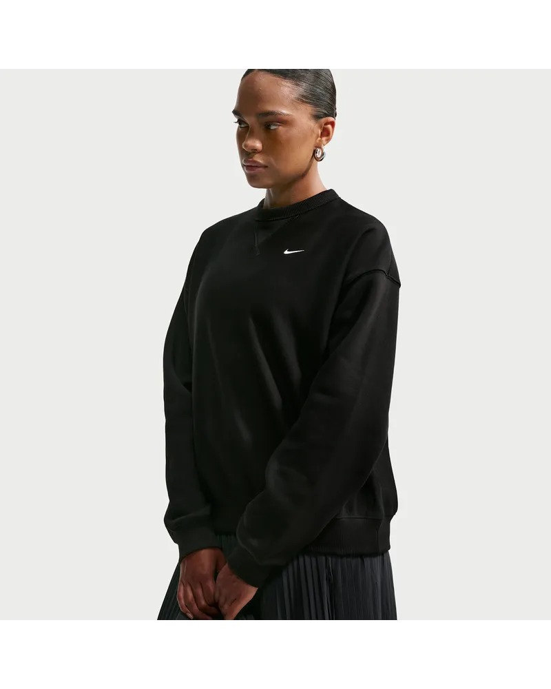 Nike Studio Fleece Heavyweight Oversize-Rundhalspullover (Damen) - Schwarz Schwarz