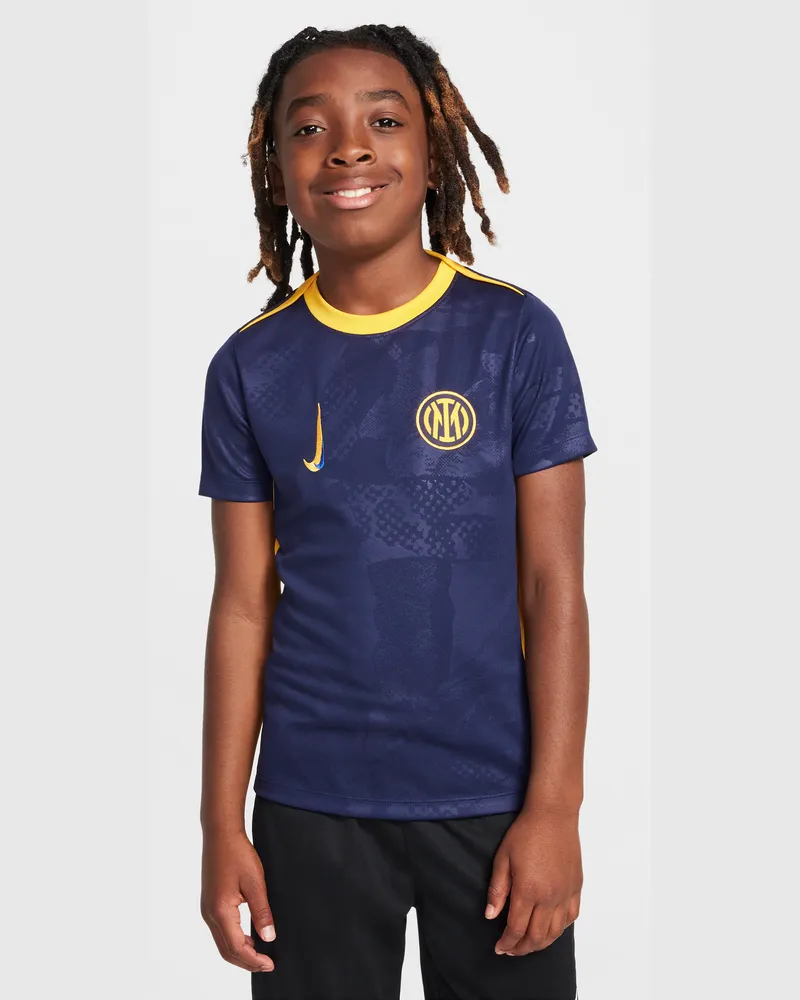 Nike Inter Mailand Academy Pro Third  Dri-FIT Pre-Match-Fußballoberteil (ältere Kinder) - Blau Blau