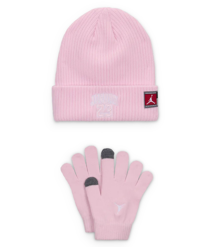 Jordan 2-teiliges 23 Jersey Beanie-Set für ältere Kinder - Pink Pink
