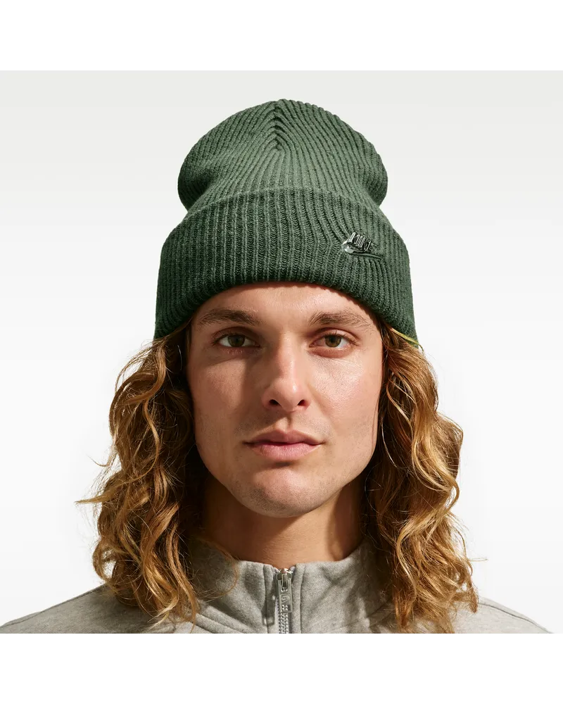 Nike Peak Metal Futura Beanie mit hohem Bündchen - Grün Grün