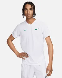 Nike Rafa Dri-FIT ADV Kurzarm-Tennisoberteil für Herren - Weiß Weiß