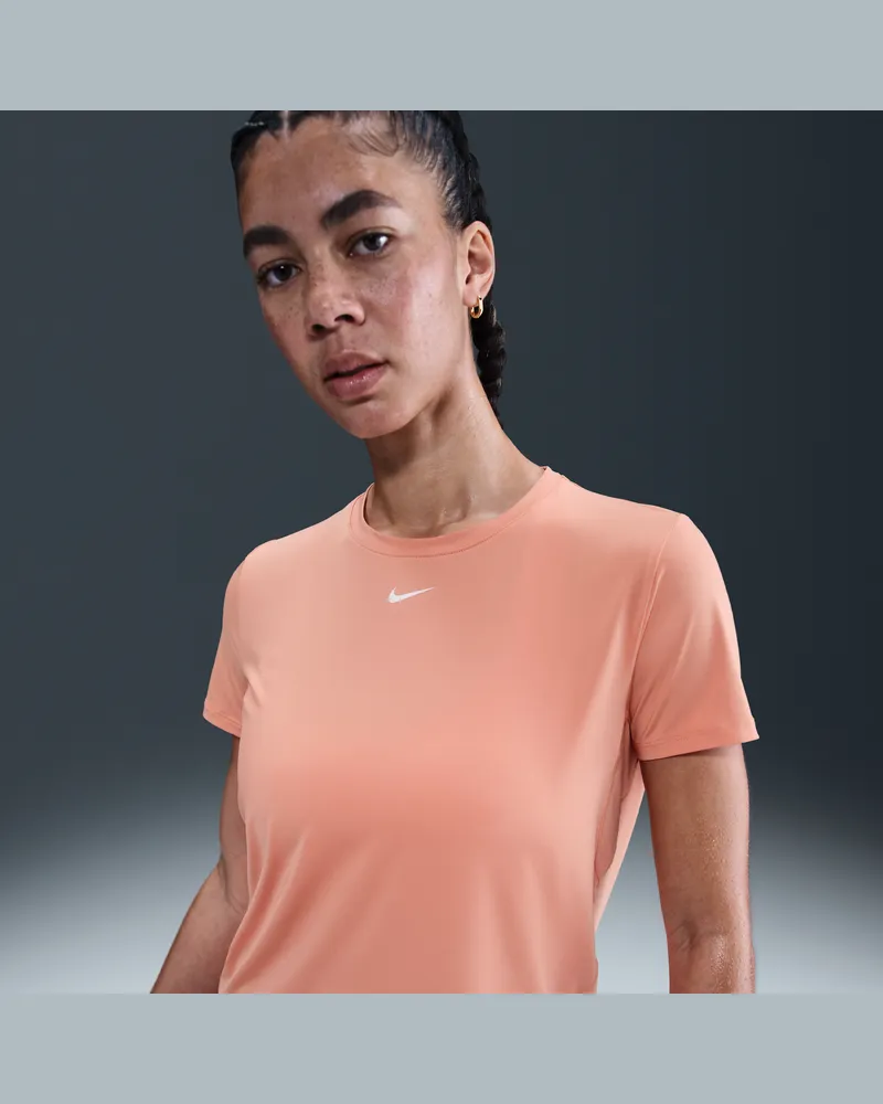 Nike One Classic Dri-FIT Kurzarm-Oberteil für Damen - Orange Orange
