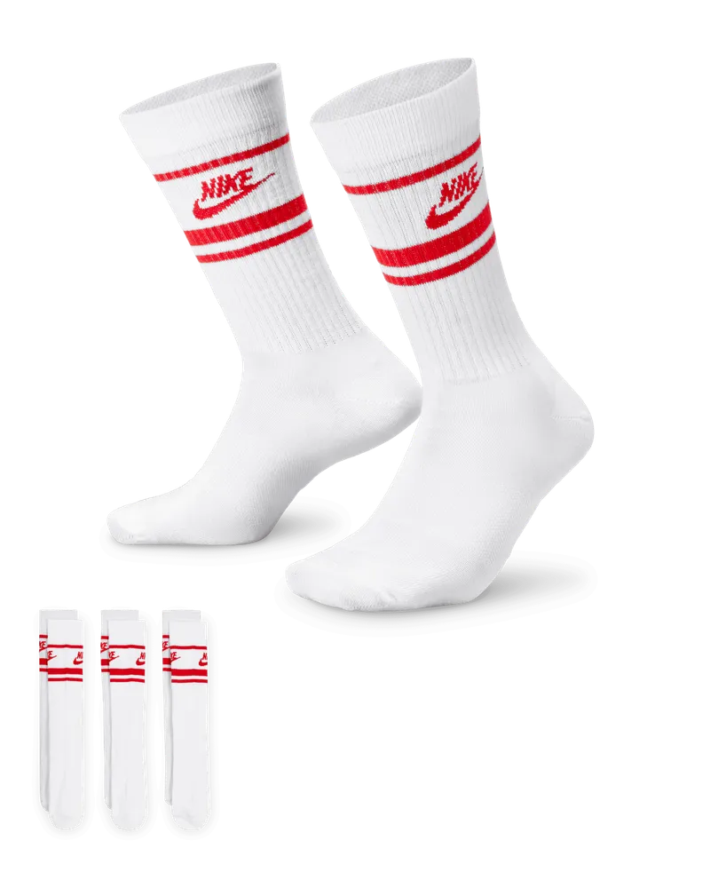 Nike Sportswear Dri-FIT Everyday Essential Crew-Socken (3 Paar) - Weiß Weiß