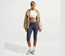 Chill Jersey eng anliegende Capri-Leggings mit hohem Bund (Damen) - Grau