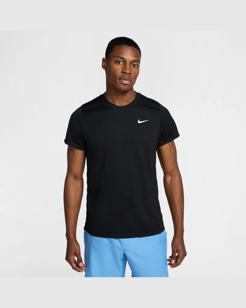 Nike Court Victory Dri-FIT Tennisoberteil für Herren - Schwarz Schwarz