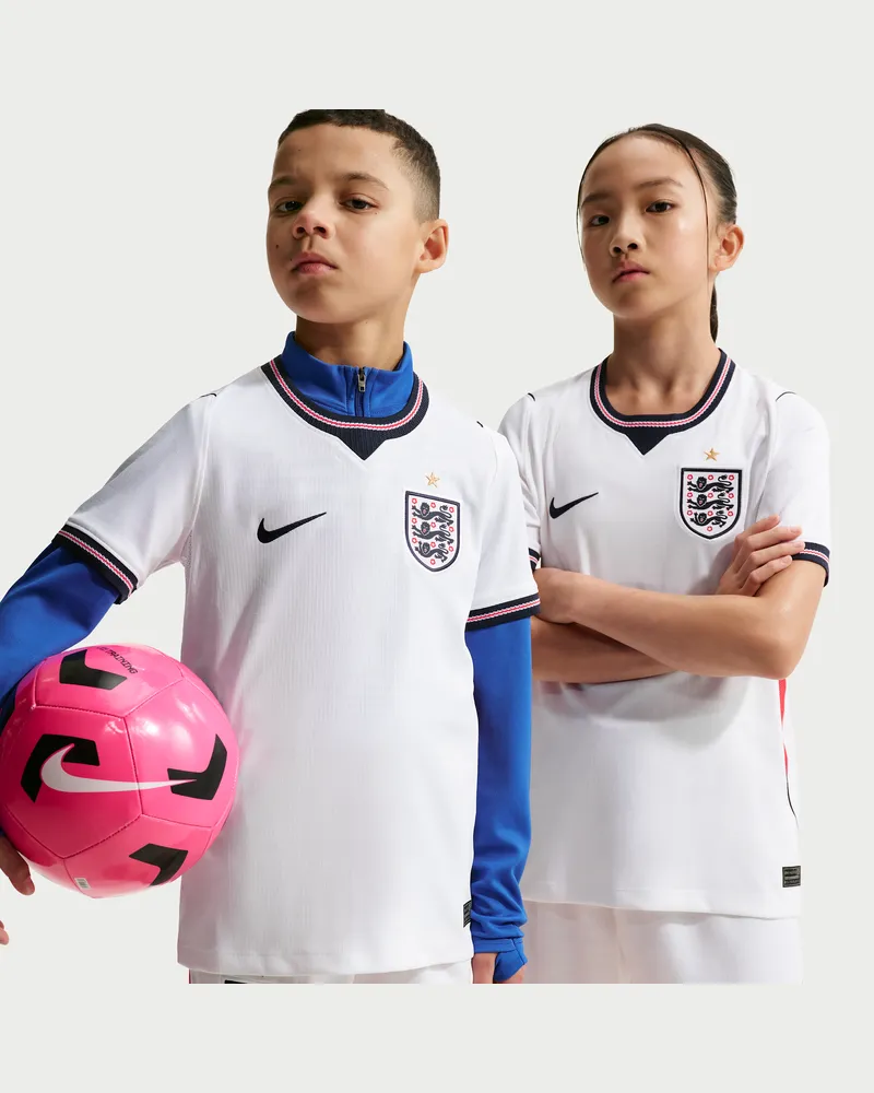 Nike England 2026 Heimspiel  Dri-FIT Replika Fußballtrikot (ältere Kinder) - Weiß Weiß