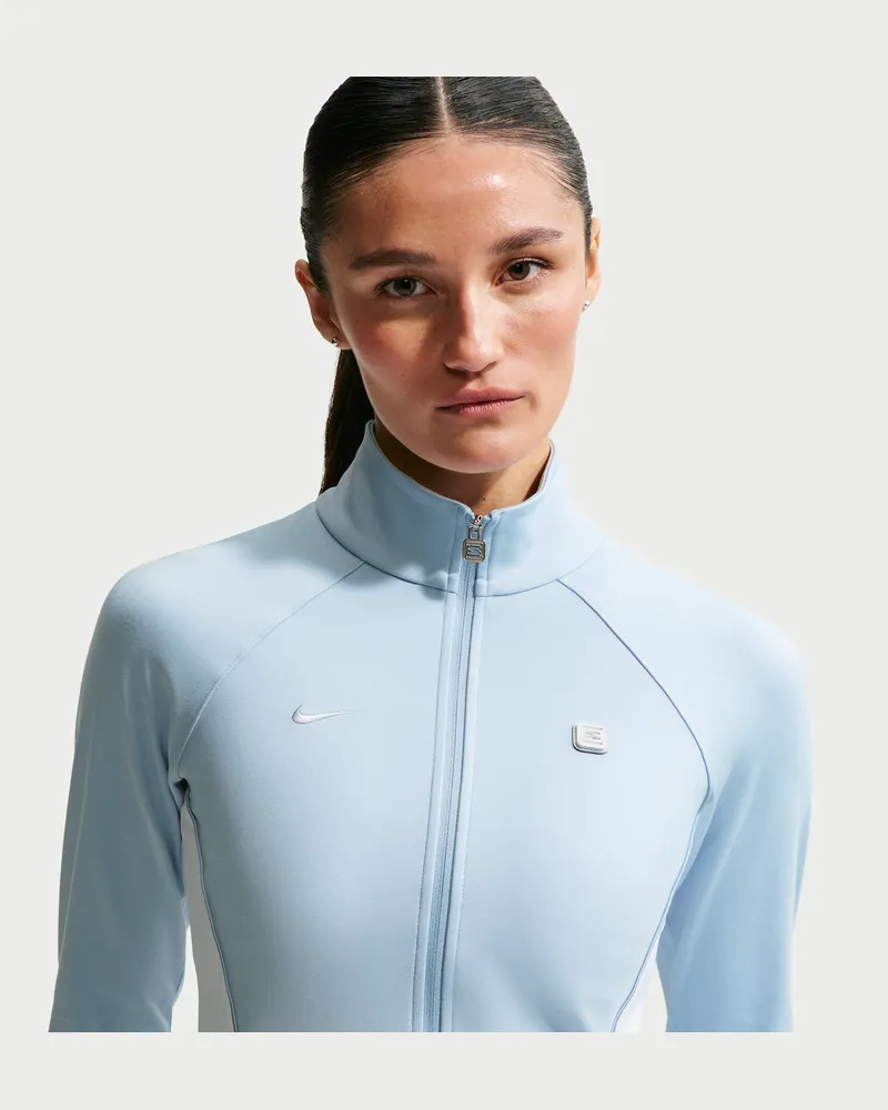 Nike Langarm-Oberteil mit durchgehendem Reißverschluss (Damen) - Blau Blau