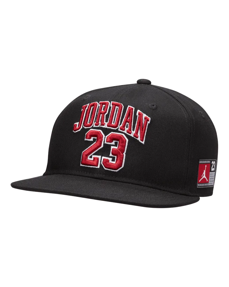 Jordan Trikot-Cap mit flachem Schirm (ältere Kinder) - Schwarz Schwarz