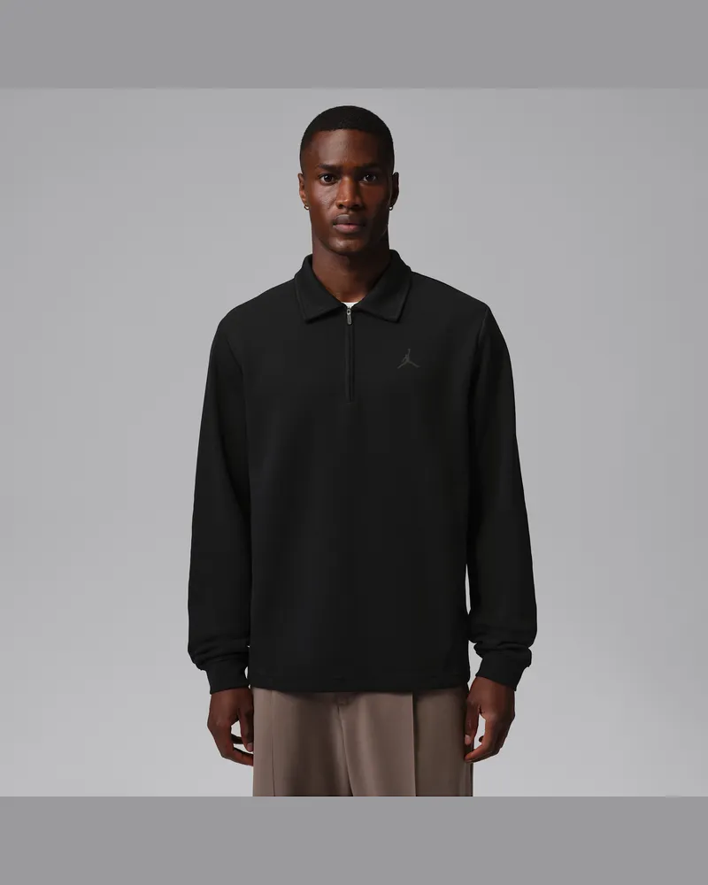 Jordan Longsleeve-Golfoberteil mit Kragen und Halbreißverschluss (Herren) - Schwarz Schwarz