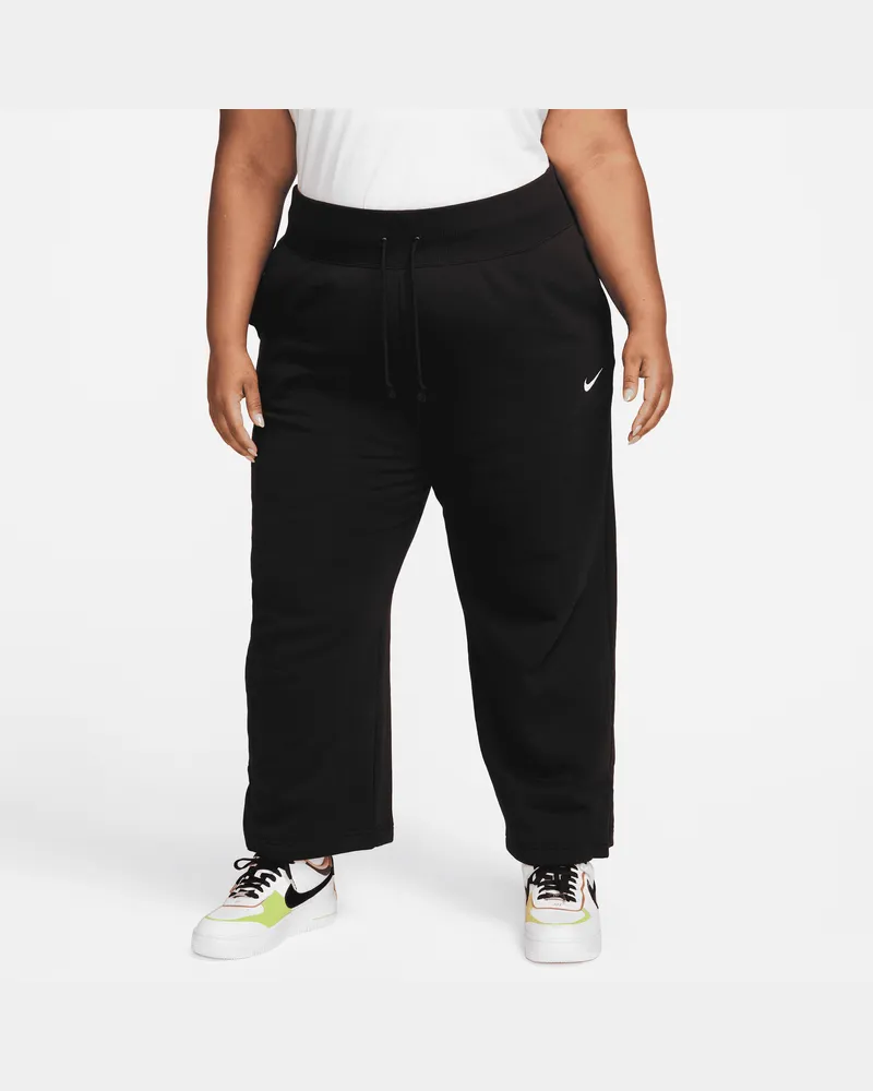 Nike Sportswear Phoenix Fleece Oversize-Trainingshose mit hohem Taillenbund für Damen - Schwarz Schwarz