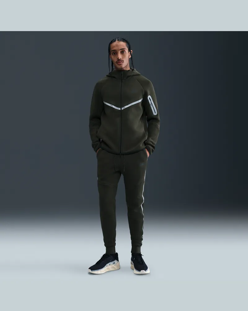 Nike Tech Fleece-Jogger mit reflektierenden Akzenten (Herren) - Grün Grün