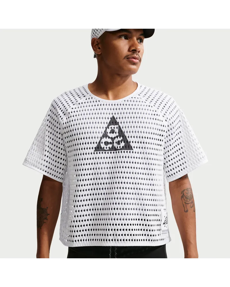 Nike ACG Radical AirFlow Dri-FIT Kurzarm-Traillaufoberteil (Herren) - Weiß Weiß
