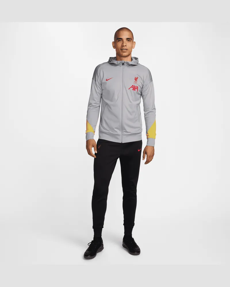Nike FC Liverpool Strike Third  Dri-FIT-Fußball-Trainingsanzug aus Strickmaterial mit Kapuze für Herren - Grau Grau