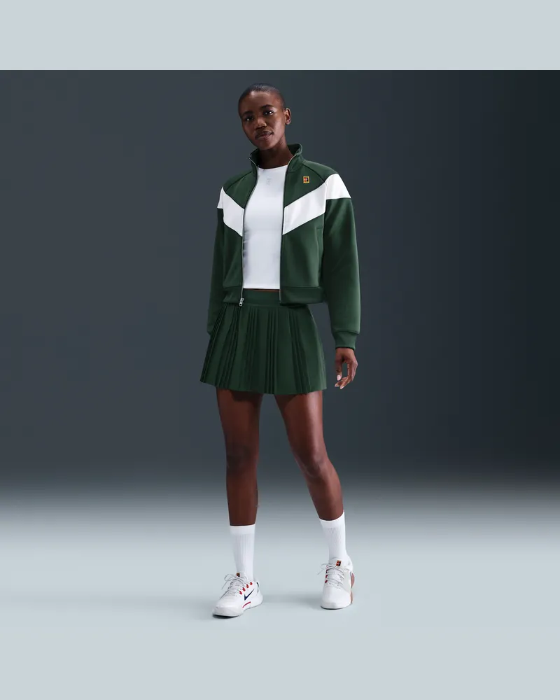 Nike Court Advantage Dri-FIT Tennisrock mit Falten (Damen) - Grün Grün