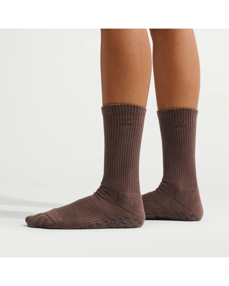 Nike SKIMS Pilates Crew-Socken (Damen, 1 Paar) - Braun Braun