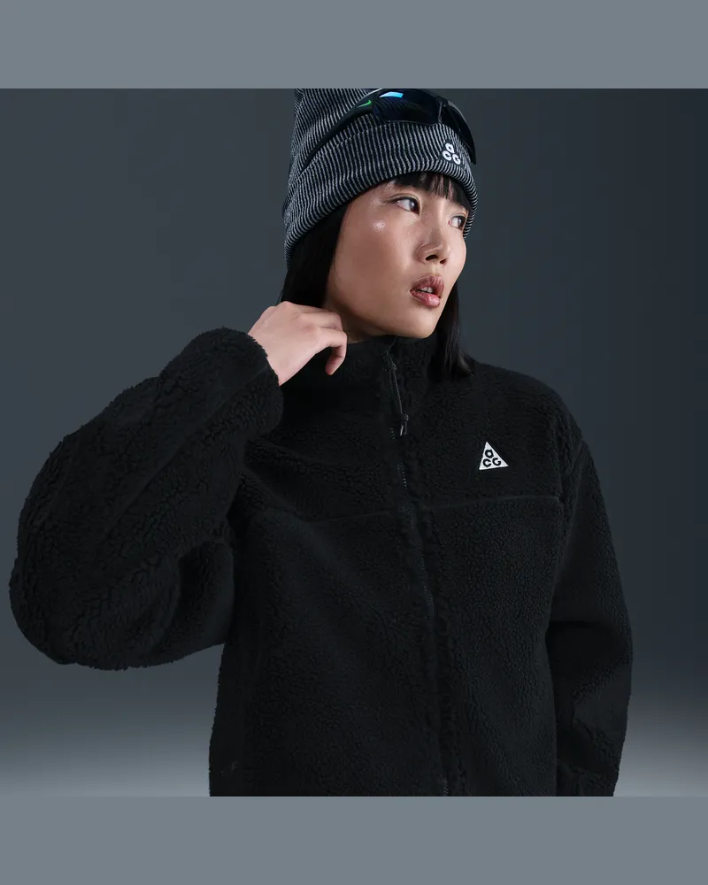 Nike ACG "Canwell Glacier" Therma-FIT-ADV-Jacke mit durchgehendem Reißverschluss (Damen) - Schwarz Schwarz