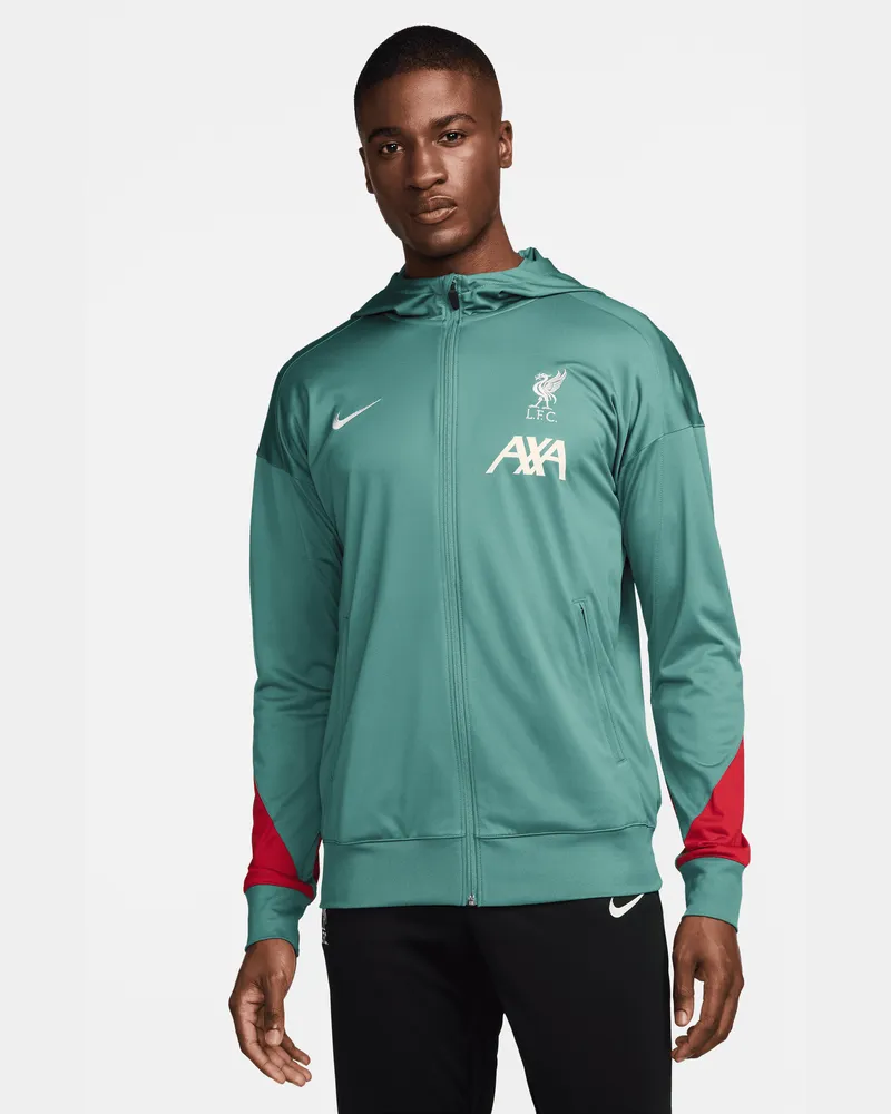 Nike Liverpool FC Strike Dri-FIT-Fußball-Trainingsanzug aus Strickmaterial mit Kapuze für Herren - Grün