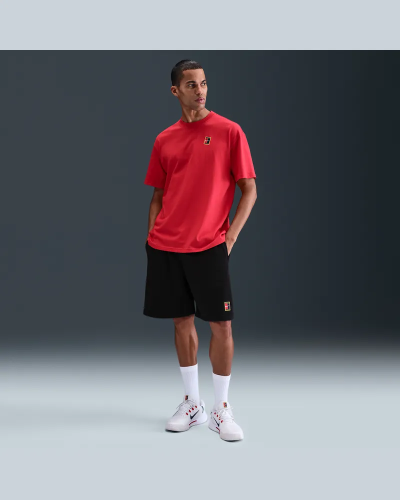 Nike Court Heritage Dri-FIT Fleece-Tennisshorts (Herren) - Schwarz Schwarz