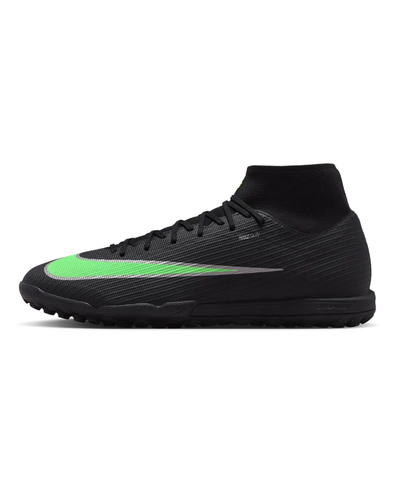 Nike Mercurial Superfly 11 Academy High-Top-Fußballschuh für Turf - Schwarz Schwarz