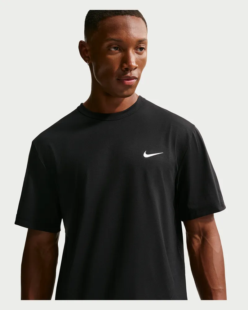 Nike Hyverse vielseitiges Nike Dri-FIT UV Kurzarm-Oberteil für Herren - Schwarz Schwarz