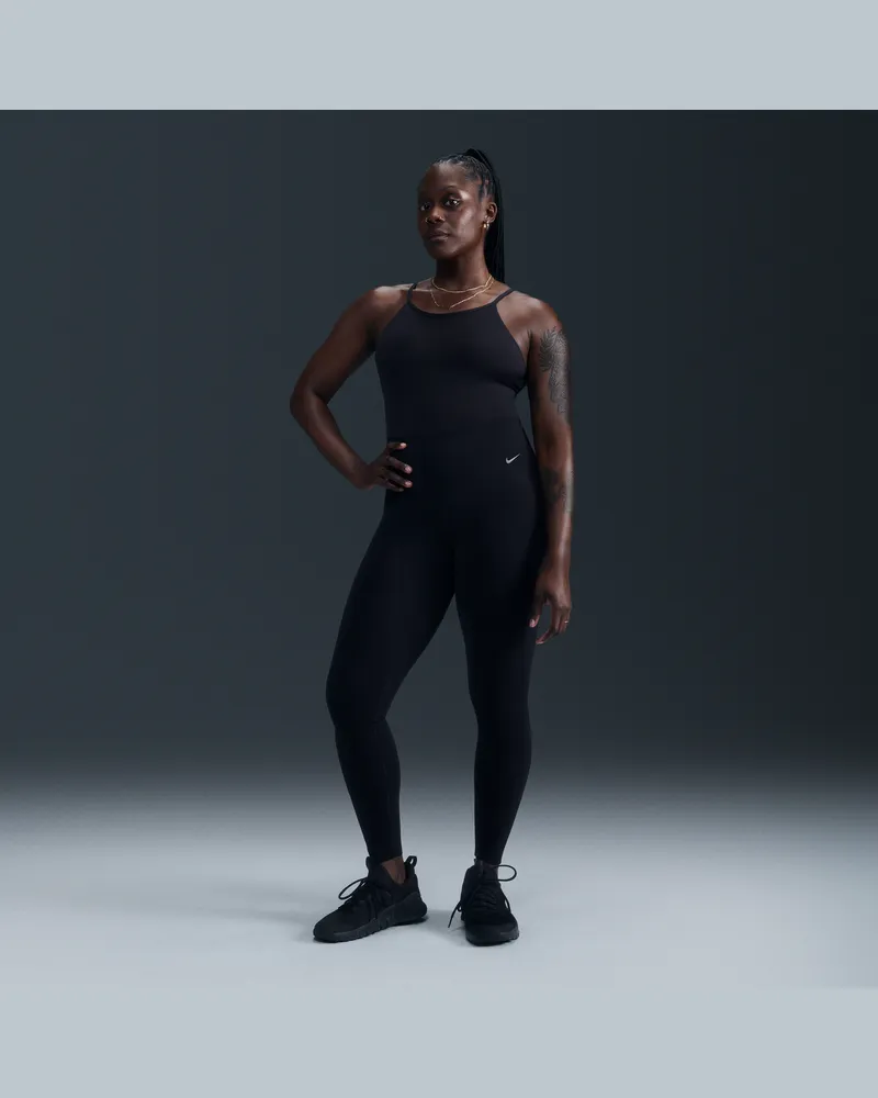 Nike Zenvy Leggings in voller Länge mit hohem Bund (Damen) - Schwarz Schwarz