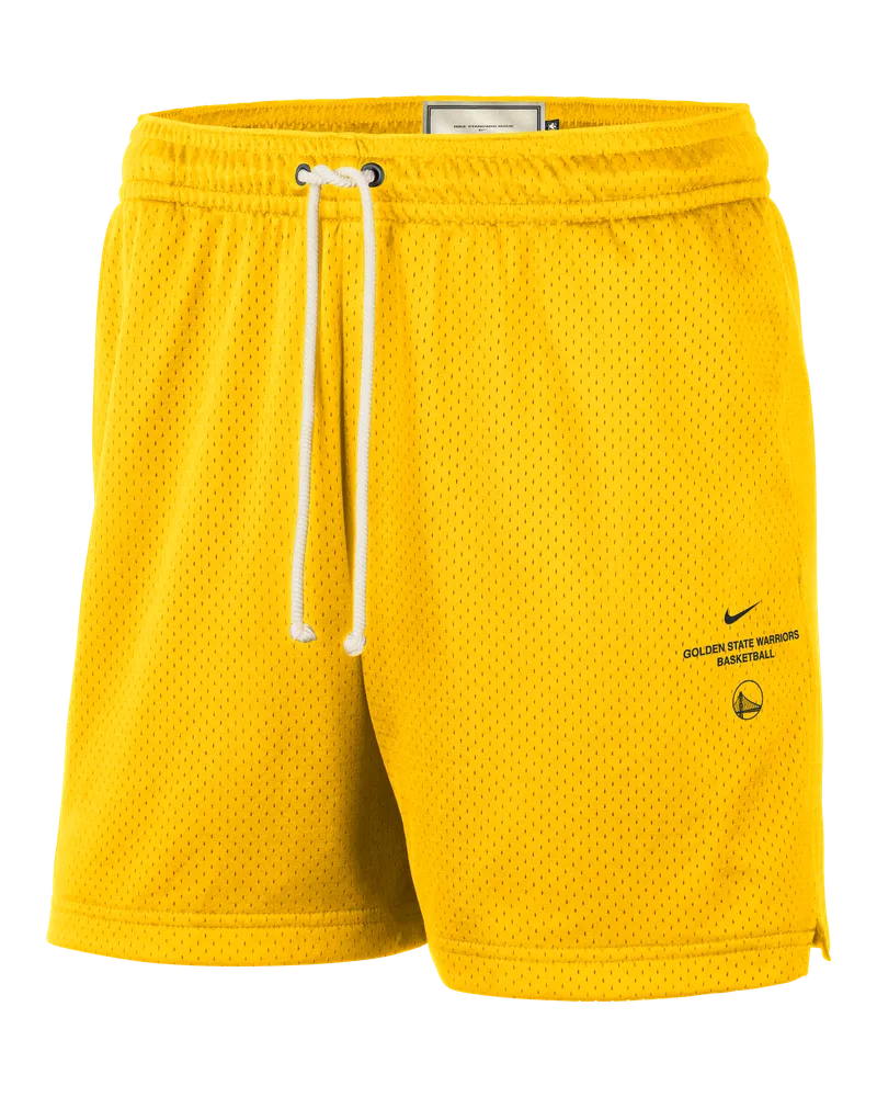 Nike Golden State Warriors Standard Issue Dri-FIT-Basketballshorts aus Mesh (Herren, ca. 13 cm) - Gelb Gelb