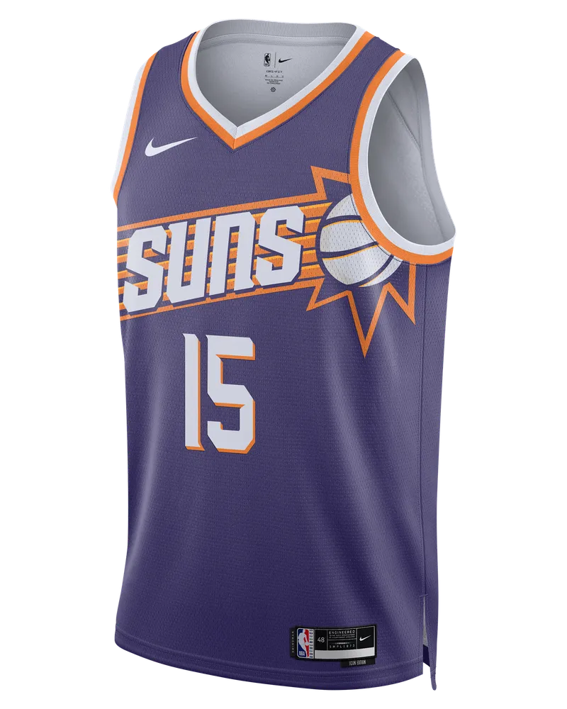 Nike Devin Booker Phoenix Suns Icon Edition  Dri-FIT NBA Swingman Trikot - Lila Lila