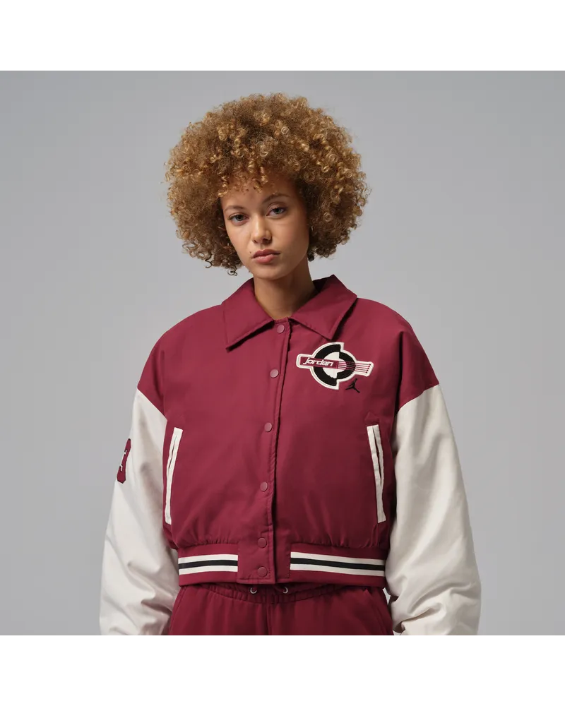 Jordan Brooklyn College-Jacke mit Therma-FIT-Technologie (Damen) - Rot Rot