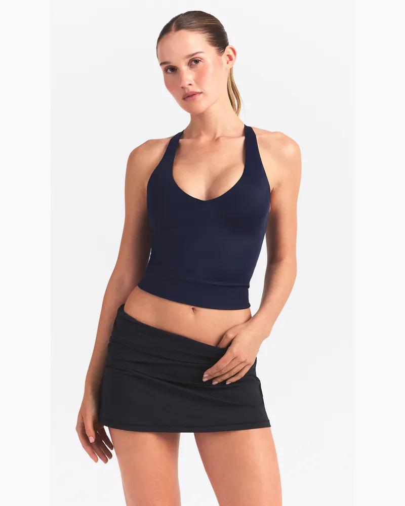 Nike SKIMS Shine Tanktop mit V-Ausschnitt (Damen) - Blau Blau
