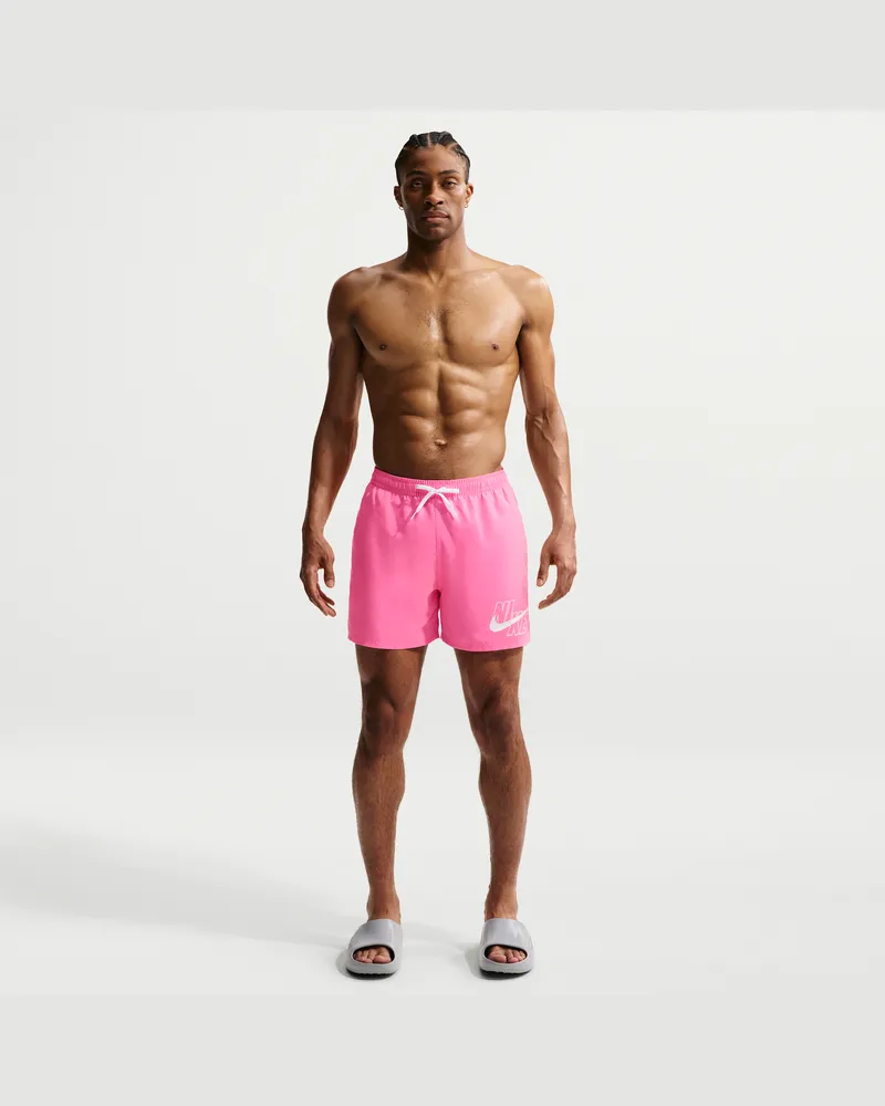 Nike Swim Breaker Volley Badeshorts (ca. 12,5 cm) mit integriertem Slip (Herren) - Pink Pink