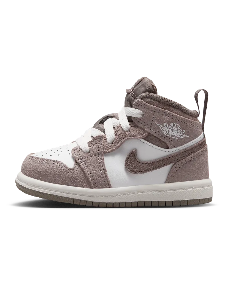 Jordan 1 Mid Schuh für Babys und Kleinkinder - Grau Grau