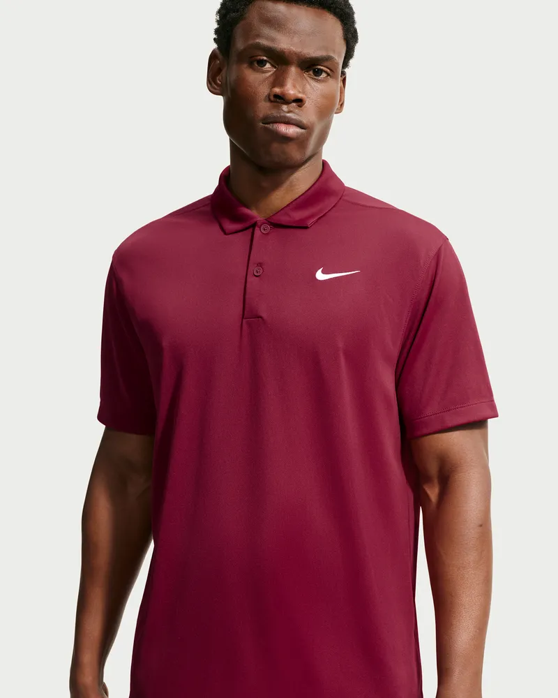Nike Court Dri-FIT Tennis-Poloshirt für Herren - Rot Rot