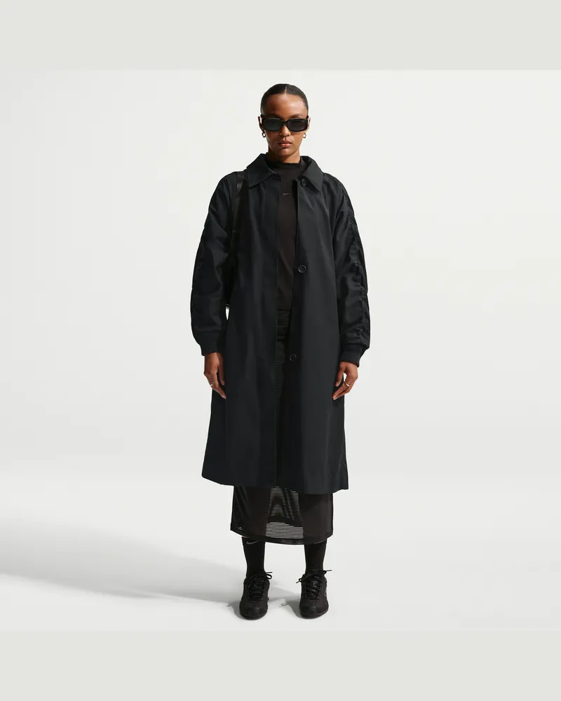 Nike Oversize-Trenchcoat (Damen) - Schwarz Schwarz