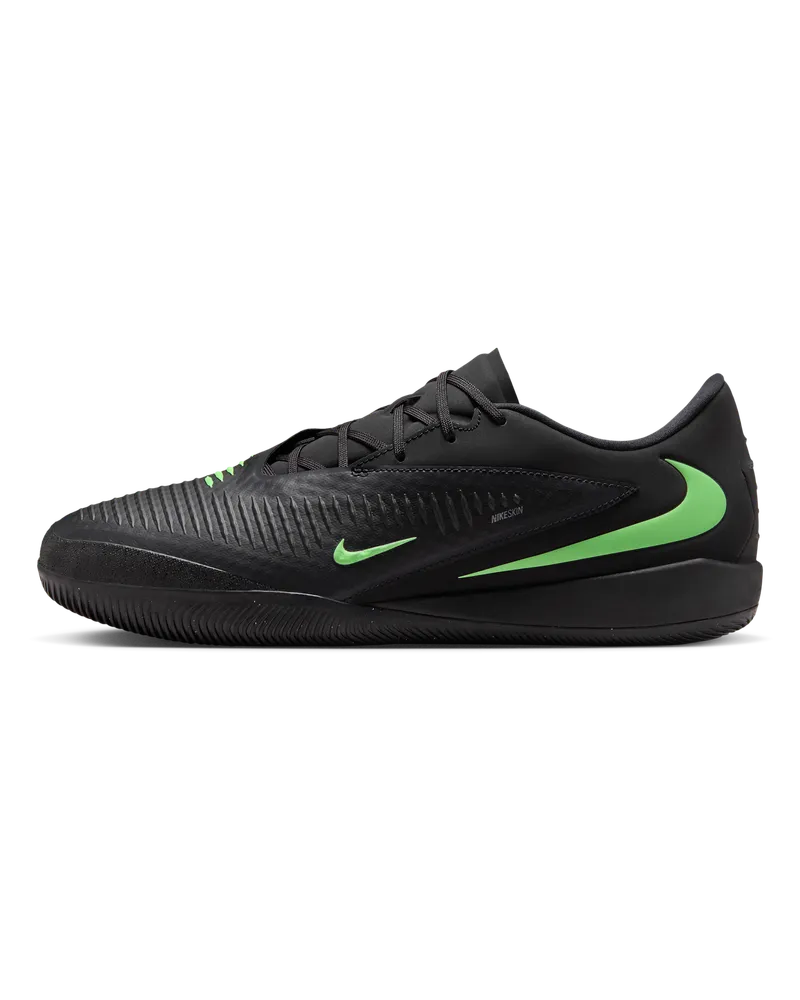 Nike Phantom 6 Low Academy Fußballschuh für Hallen- und Hartplätze - Schwarz Schwarz
