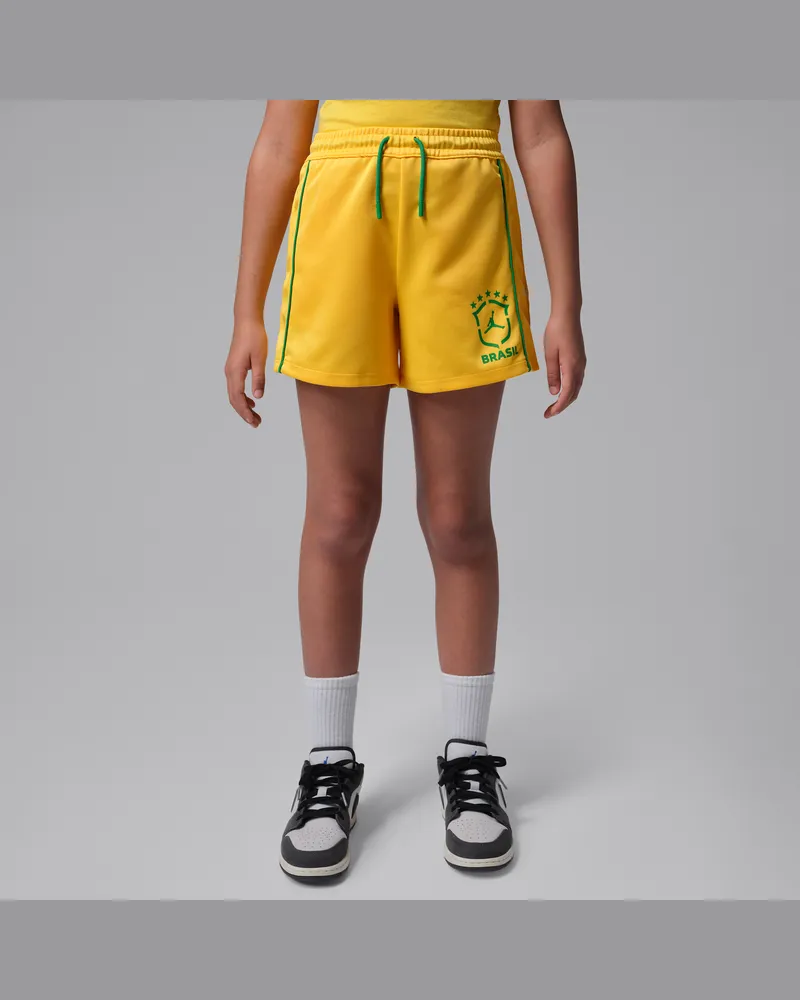 Jordan P6 Brasilien Retro-Strickshorts (ältere Kinder) - Gelb Gelb