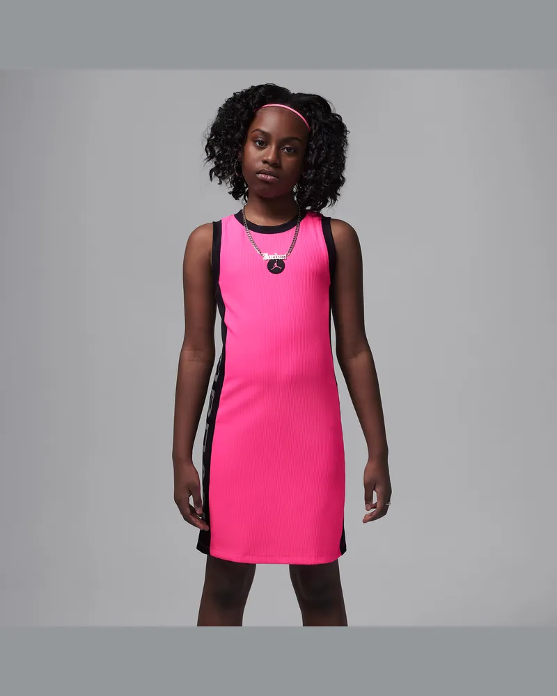 Jordan geripptes "She Takes Flight"-Kleid (ältere Kinder) - Pink Pink