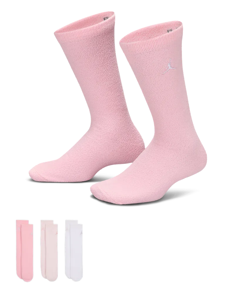Jordan superweiche, kuschelige Crew-Socken für ältere Kinder (3 Paar) - Pink Pink