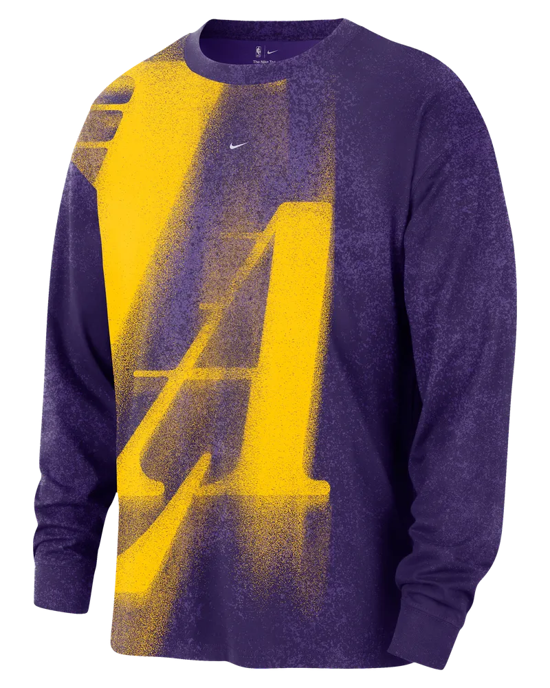 Nike Los Angeles Lakers Essential Anthem Basketball-Longsleeve (Herren) - Lila Lila