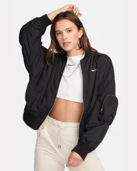 Nike Sportswear Essential Oversize-Bomberjacke für Damen - Schwarz Schwarz