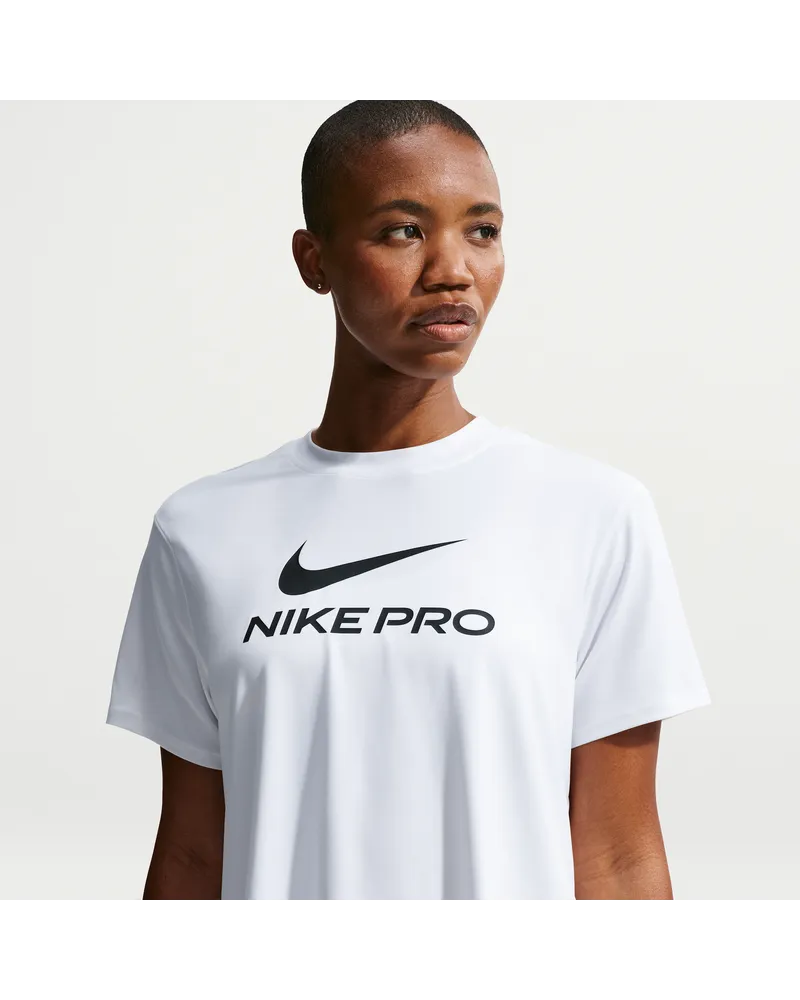 Nike Pro T-Shirt mit weitem Schnitt (Damen) - Weiß Weiß