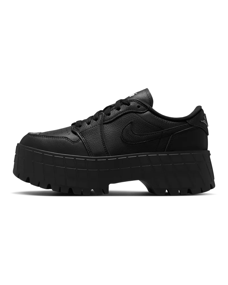 Jordan Air  1 Brooklyn Low Schuh (Damen) - Schwarz Schwarz