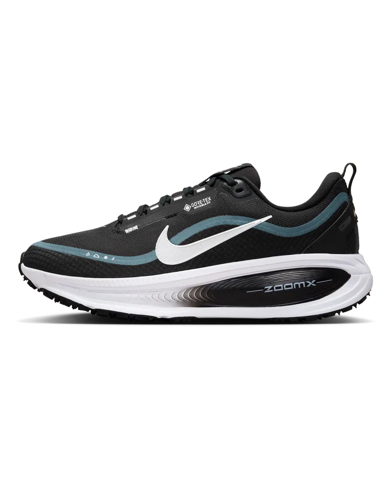 Nike Vomero 18 GORE-TEX Wasserdichter Straßenlaufschuh mit reflektierenden Designakzenten (Damen) - Schwarz Schwarz