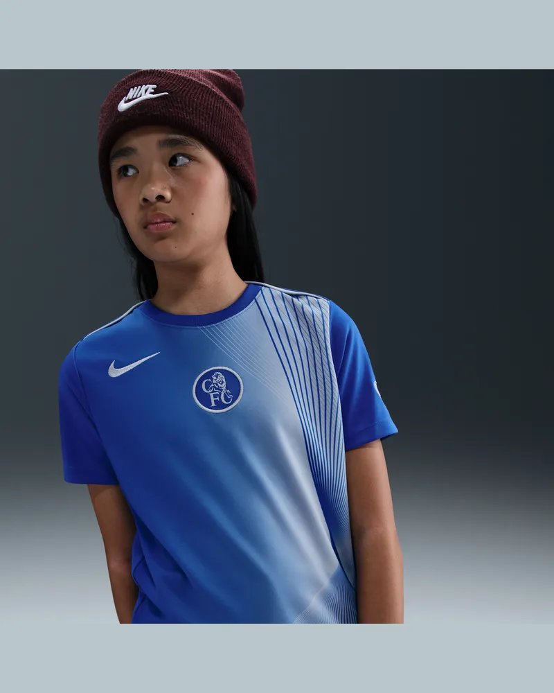 Nike FC Chelsea Academy Pro Third  Dri-FIT Pre-Match-Fußballoberteil (ältere Kinder) - Blau Blau