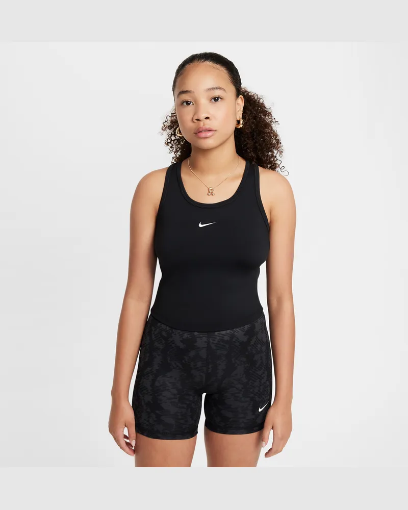 Nike One Fitted Dri-FIT Tanktop für ältere Kinder (Mädchen) - Schwarz Schwarz