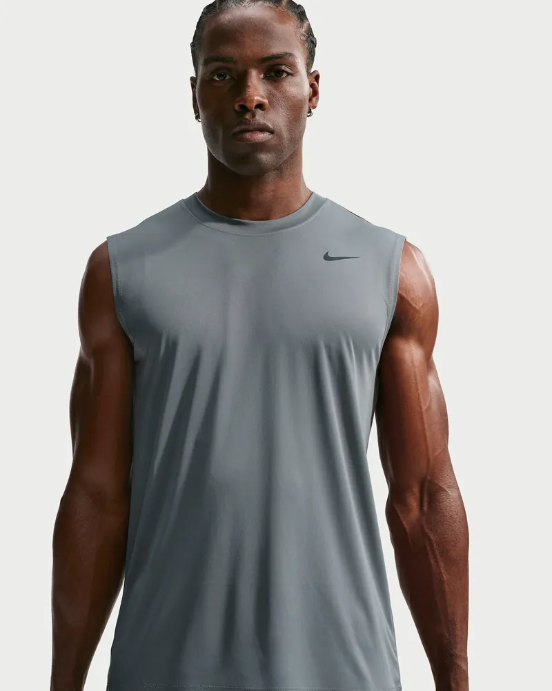 Nike Dri-FIT ärmelloses Trainingsoberteil für Herren - Grau Grau