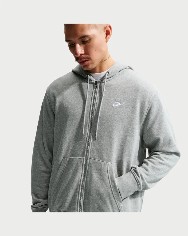 Nike Club Kapuzenjacke aus French Terry (Herren) - Grau Grau