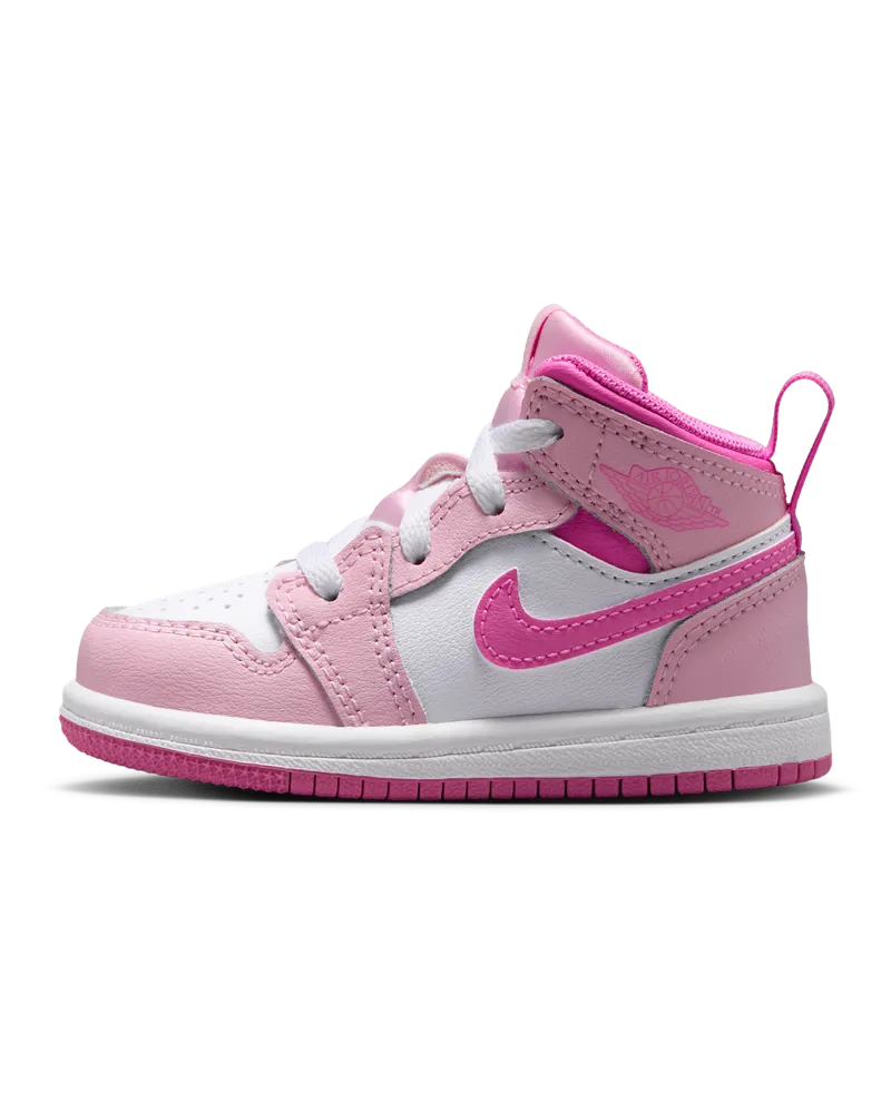 Jordan 1 Mid Schuh für Babys und Kleinkinder - Pink Pink