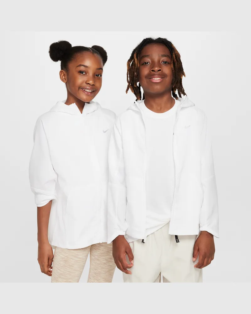 Nike Dri-FIT UV Trainingsjacke (ältere Kinder) - Weiß Weiß
