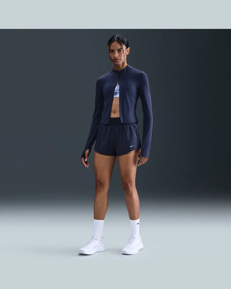Nike One Dri-FIT-Shorts mit mittelhohem Bund und Futter für Damen (ca. 7,5 cm) - Blau Blau