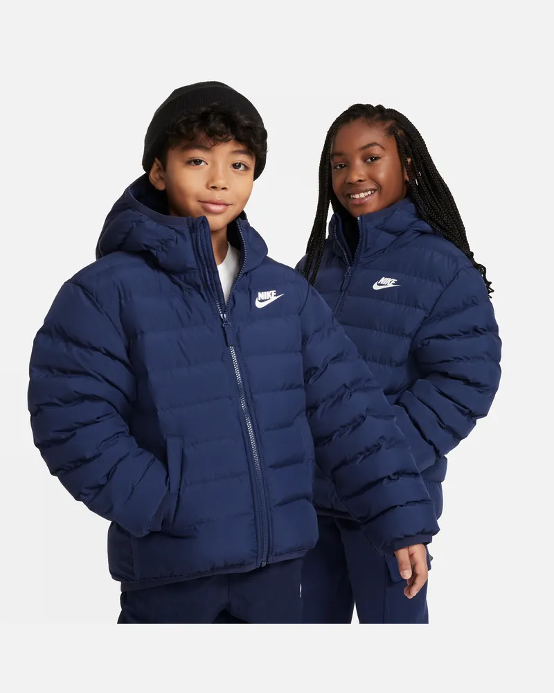 Nike Lightweight Synthetic Fill lockere Jacke mit Kapuze für ältere Kinder - Blau Blau